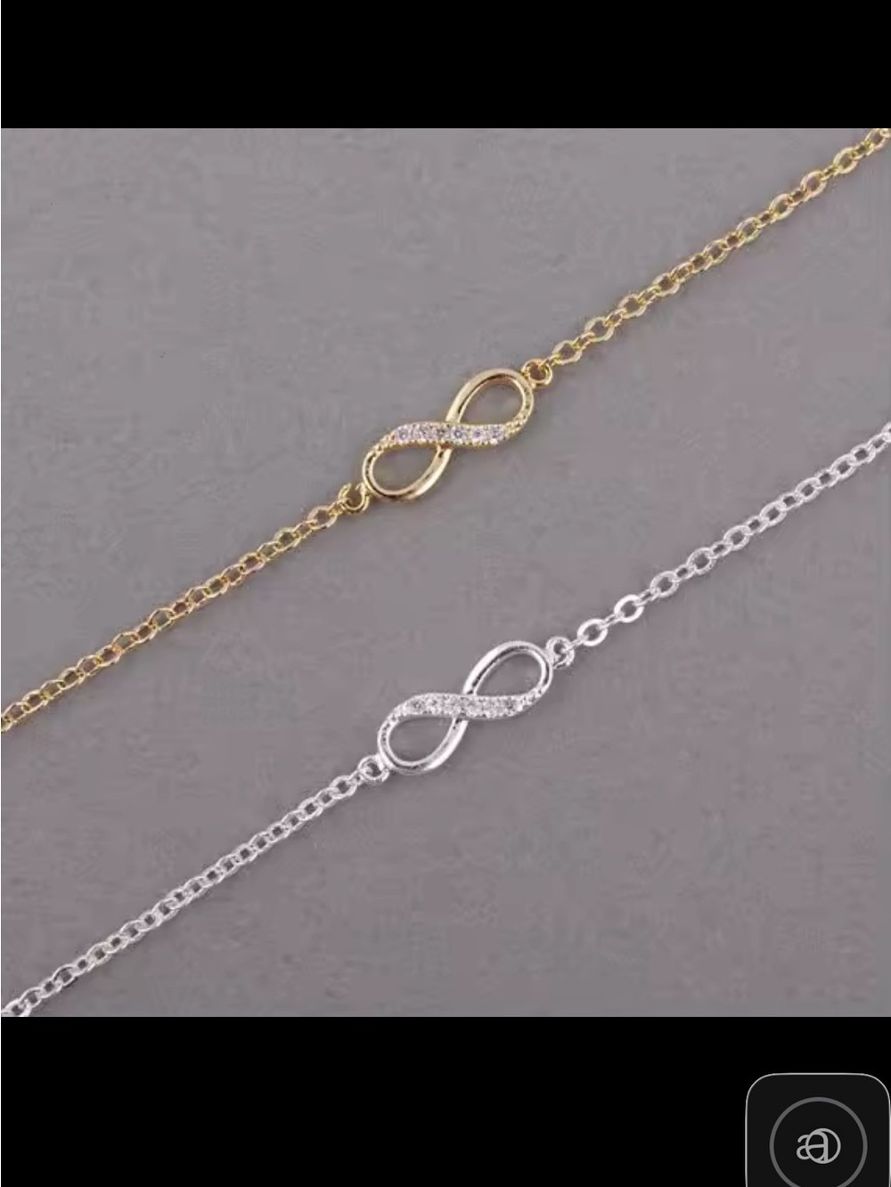 Infinity Chain Bracelet in Silver